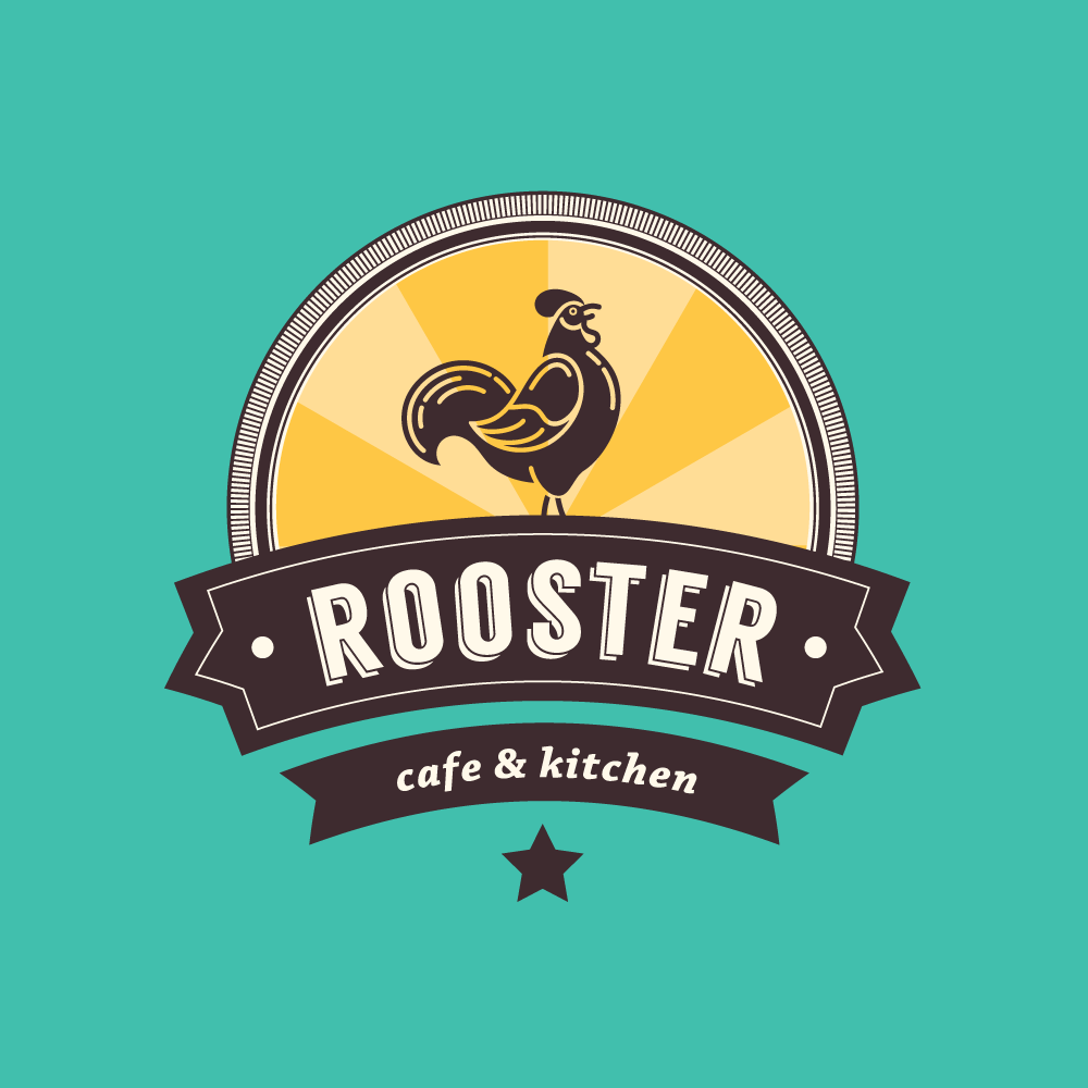 Rooster Cafe and Kitchen Logo - Designed by Fine Method Studios